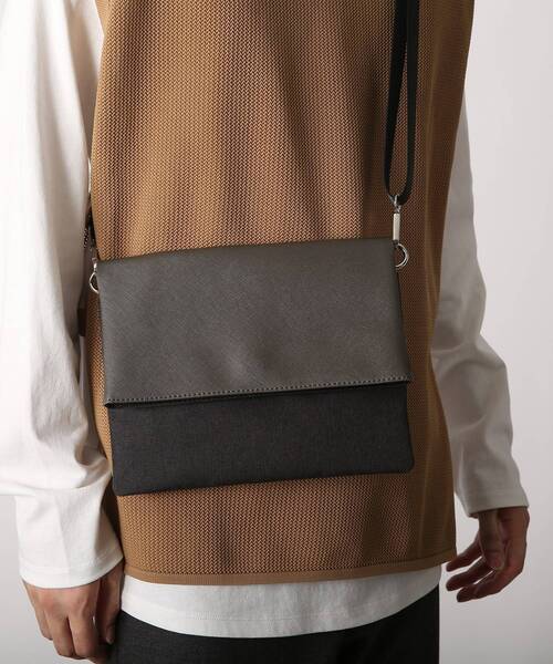 THE SHOP TK （ザ ショップ ティーケー ）の「◆【2WAY】ショルダークラッチバッグ（クラッチバッグ・メンズ・ダークグリーン系/ブラック/チャコールグレー/ネイビー系・00）」の18枚目の写真