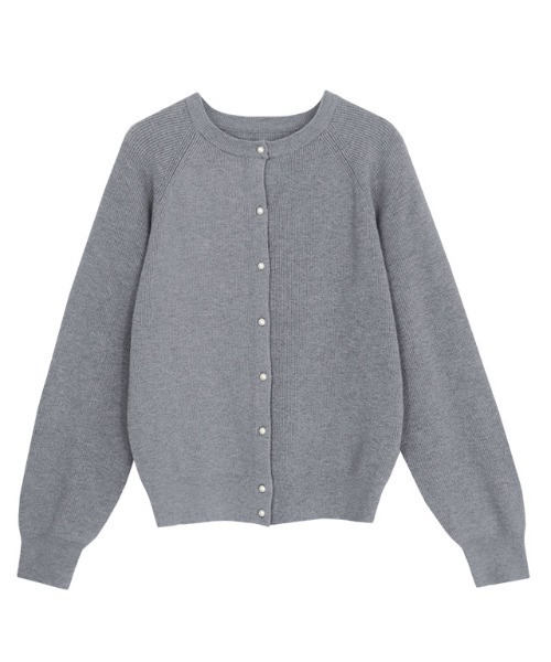 Pierrot（ピエロ）の「パールボタンカーディガン（カーディガン/ボレロ・レディース・ブラック/アイボリー/グレー系その他/ロイヤルブルー/ベージュ/インディゴブルー/ネイビー・M/L/LL）」の10枚目の写真
