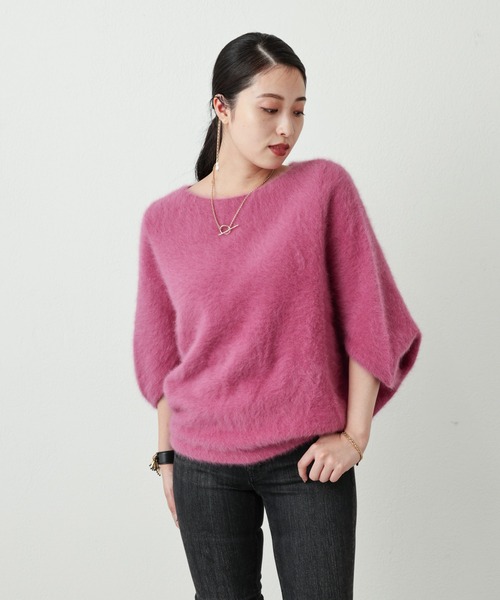 OUVRAGE CLASSE（ウヴラージュクラス）の「フォックスファーポンチョニット（ニット/セーター・レディース・アッシュグレー/ブラック/アッシュブラウン/ピンク・FREE）」の17枚目の写真