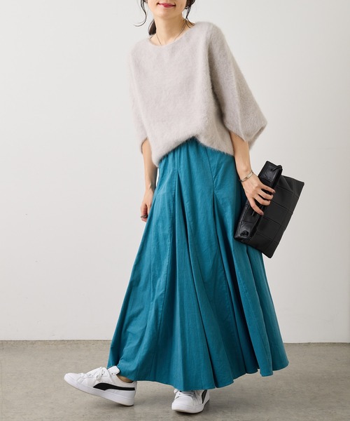 OUVRAGE CLASSE（ウヴラージュクラス）の「フォックスファーポンチョニット（ニット/セーター・レディース・アッシュグレー/ブラック/アッシュブラウン/ピンク・FREE）」の7枚目の写真