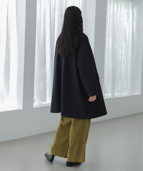 LAKOLE（ラコレ）の「ウーリーテックボタンフロントAラインコート / 281764（その他アウター・レディース・アイボリー/グレイッシュベージュ/ダークネイビー・SMALL/MEDIUM）」の14枚目の写真