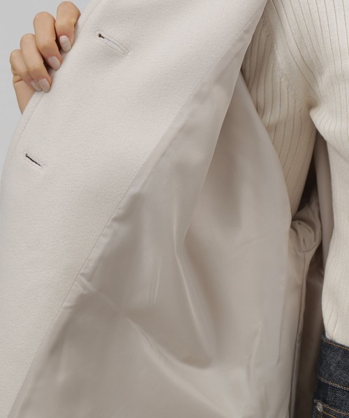 LAKOLE（ラコレ）の「ウーリーテックボタンフロントAラインコート / 281764（その他アウター・レディース・アイボリー/グレイッシュベージュ/ダークネイビー・SMALL/MEDIUM）」の21枚目の写真