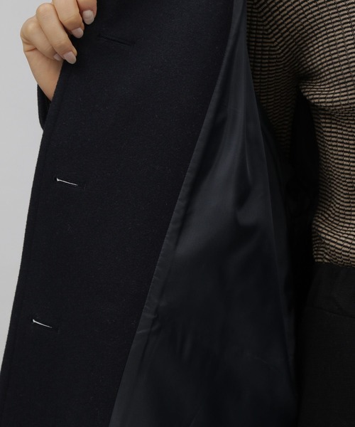 LAKOLE（ラコレ）の「ウーリーテックボタンフロントAラインコート / 281764（その他アウター・レディース・アイボリー/グレイッシュベージュ/ダークネイビー・SMALL/MEDIUM）」の8枚目の写真