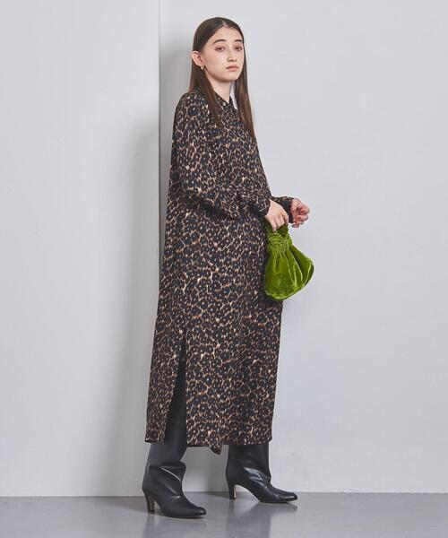 dahl'ia(ダリア)の「<dahl’ia>LEO シャツワンピース(シャツワンピース・レディース・ブラック/ダークブラウン・FREE)」の6枚目の写真