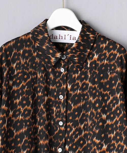 dahl'ia(ダリア)の「<dahl’ia>LEO シャツワンピース(シャツワンピース・レディース・ブラック/ダークブラウン・FREE)」の10枚目の写真