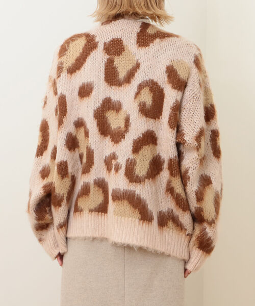 BeAMS DOT（ビームスドット）の「【WEB限定】BeAMS DOT / モヘア風 レオパード カーディガン（カーディガン/ボレロ・レディース・チャコールグレー/ベージュ・FREE）」の18枚目の写真