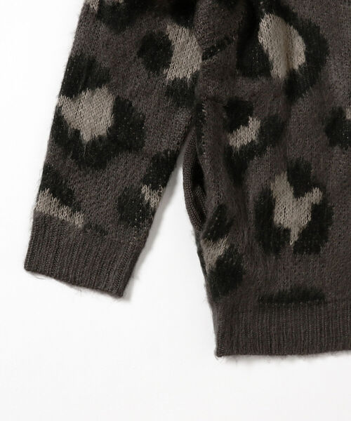 BeAMS DOT（ビームスドット）の「【WEB限定】BeAMS DOT / モヘア風 レオパード カーディガン（カーディガン/ボレロ・レディース・チャコールグレー/ベージュ・FREE）」の21枚目の写真