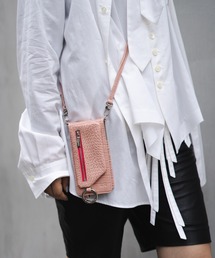 ajew | ajew/エジュー/別注クロコ ひも付きマルチ対応 Mサイズ(スマホケース/カバー)