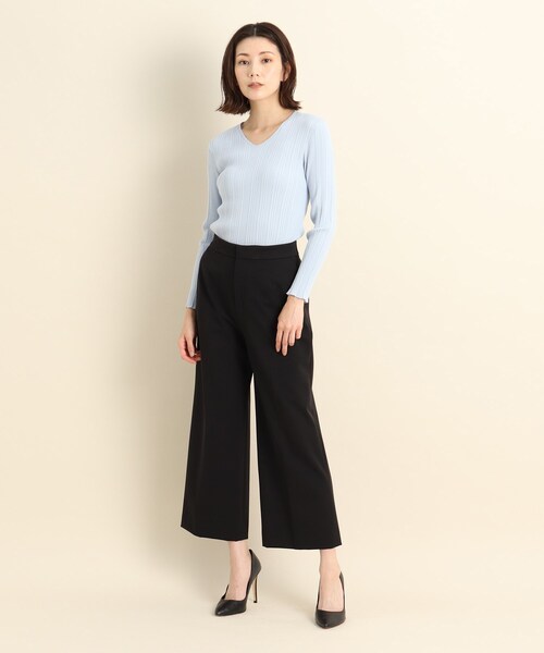 クードシャンス　ストレッチセンタープレスセミワイドパンツ COUP DE CHANCE（クードシャンス）の「◇【洗える/日本製