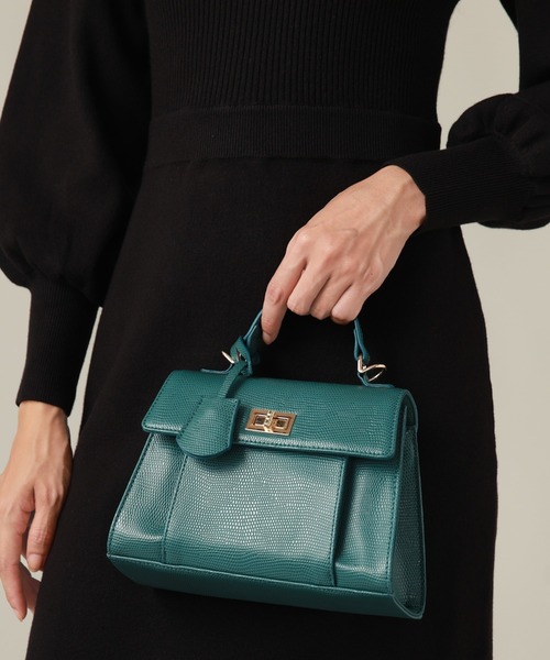 Cheek(チーク)の「スクエアミニバッグ(ハンドバッグ・レディース・グリーン/ホワイト×ブラック/ブラック・FREE)」の8枚目の写真