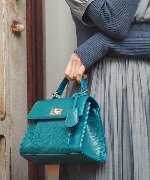 Cheek(チーク)の「スクエアミニバッグ(ハンドバッグ・レディース・グリーン/ホワイト×ブラック/ブラック・FREE)」の7枚目の写真