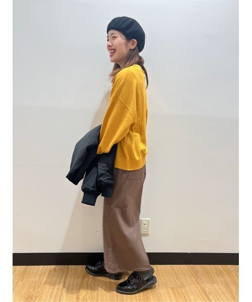 Champion(チャンピオン)の「【Champion】ワンポイントカレッジクルースウェット(スウェット・レディース・オフホワイト/オレンジ/ダークグレー・M/L)」の9枚目の写真