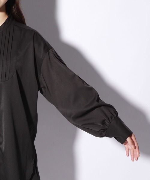 repipi armario(レピピ アルマリオ)の「バンドカラーBIGシャツ(シャツ/ブラウス・キッズ・ブラック/ホワイト・SMALL/MEDIUM/LARGE)」の10枚目の写真