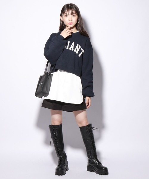 repipi armario(レピピ アルマリオ)の「バンドカラーBIGシャツ(シャツ/ブラウス・キッズ・ブラック/ホワイト・SMALL/MEDIUM/LARGE)」の3枚目の写真