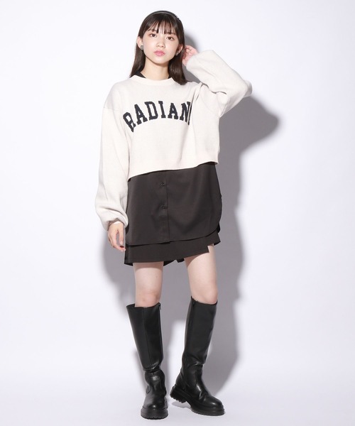 repipi armario(レピピ アルマリオ)の「バンドカラーBIGシャツ(シャツ/ブラウス・キッズ・ブラック/ホワイト・SMALL/MEDIUM/LARGE)」の4枚目の写真