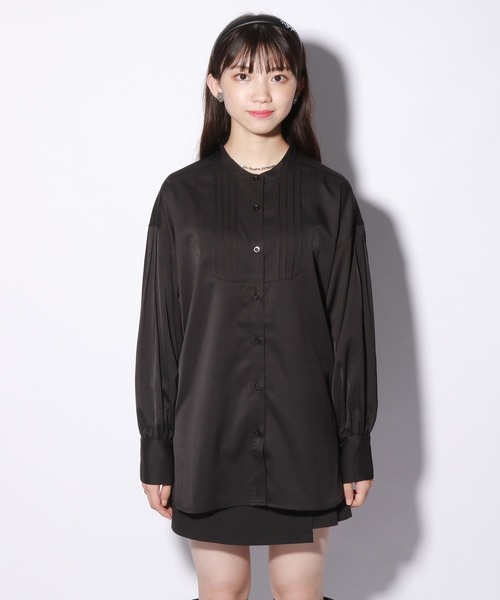 repipi armario(レピピ アルマリオ)の「バンドカラーBIGシャツ(シャツ/ブラウス・キッズ・ブラック/ホワイト・SMALL/MEDIUM/LARGE)」の5枚目の写真