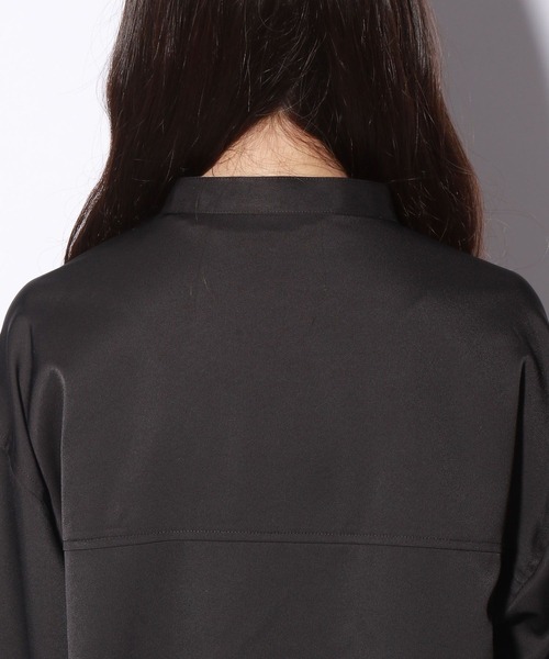 repipi armario(レピピ アルマリオ)の「バンドカラーBIGシャツ(シャツ/ブラウス・キッズ・ブラック/ホワイト・SMALL/MEDIUM/LARGE)」の8枚目の写真