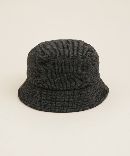 Healthknit（ヘルスニット）の「Healthknit/リブニットバケットハット（ハット・レディース・チャコール/ブラウン/ブラック・FREE）」の5枚目の写真