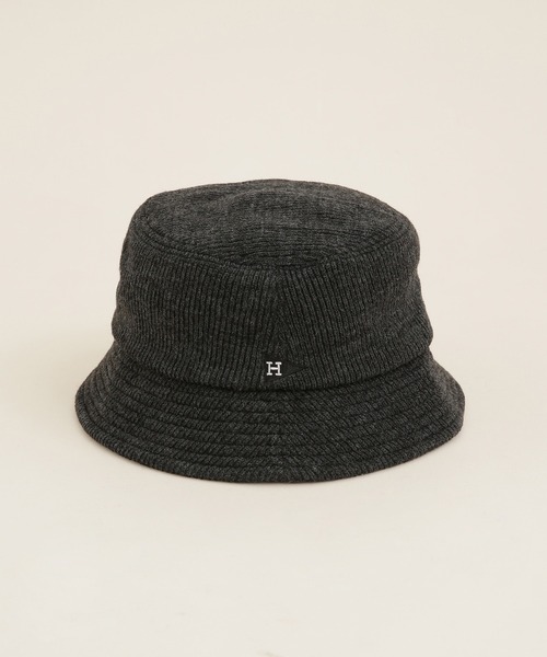 Healthknit（ヘルスニット）の「Healthknit/リブニットバケットハット（ハット・レディース・チャコール/ブラウン/ブラック・FREE）」の6枚目の写真
