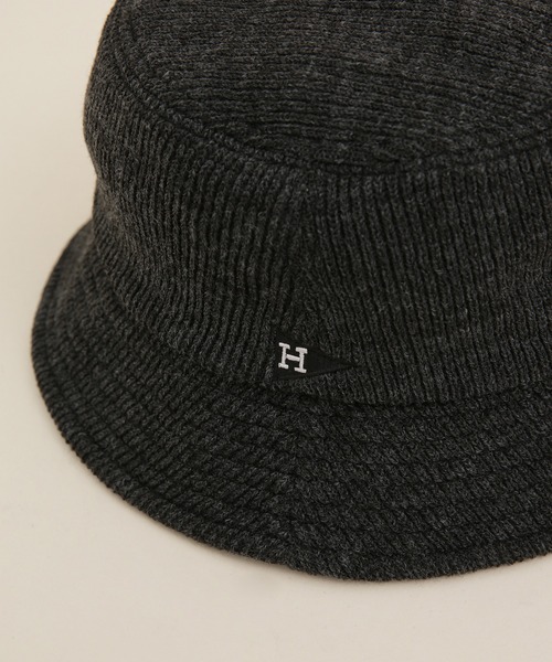 Healthknit（ヘルスニット）の「Healthknit/リブニットバケットハット（ハット・レディース・チャコール/ブラウン/ブラック・FREE）」の7枚目の写真