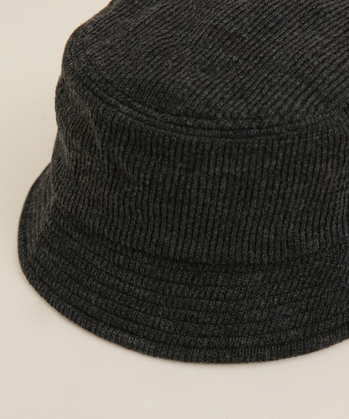Healthknit（ヘルスニット）の「Healthknit/リブニットバケットハット（ハット・レディース・チャコール/ブラウン/ブラック・FREE）」の8枚目の写真