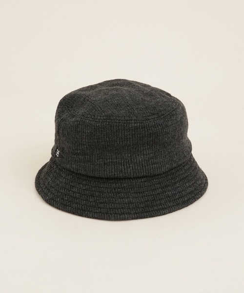 Healthknit（ヘルスニット）の「Healthknit/リブニットバケットハット（ハット・レディース・チャコール/ブラウン/ブラック・FREE）」の9枚目の写真
