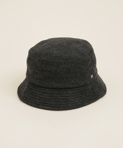 Healthknit（ヘルスニット）の「Healthknit/リブニットバケットハット（ハット・レディース・チャコール/ブラウン/ブラック・FREE）」の13枚目の写真