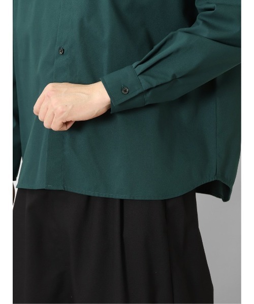 semantic design(セマンティックデザイン)の「セマンティックデザイン レーヨン混 ネックレス付 長袖BIGシャツ(シャツ/ブラウス・メンズ・グリーン系その他/アイボリー/ブラック/ベージュ・MEDIUM/LARGE)」の12枚目の写真