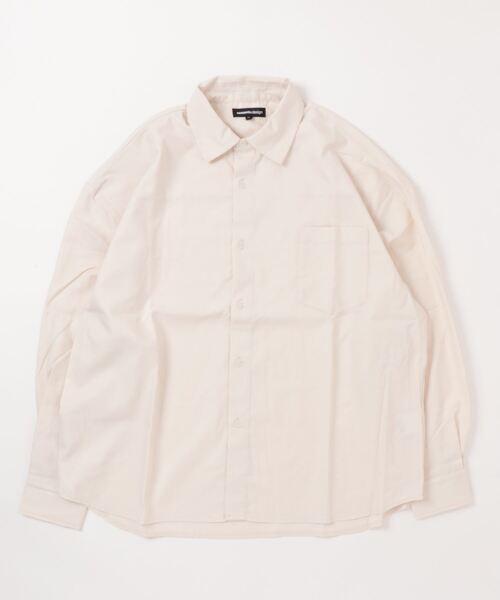 semantic design(セマンティックデザイン)の「セマンティックデザイン レーヨン混 ネックレス付 長袖BIGシャツ(シャツ/ブラウス・メンズ・グリーン系その他/アイボリー/ブラック/ベージュ・MEDIUM/LARGE)」の15枚目の写真