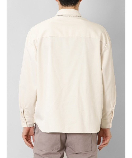 semantic design(セマンティックデザイン)の「セマンティックデザイン レーヨン混 ネックレス付 長袖BIGシャツ(シャツ/ブラウス・メンズ・グリーン系その他/アイボリー/ブラック/ベージュ・MEDIUM/LARGE)」の22枚目の写真