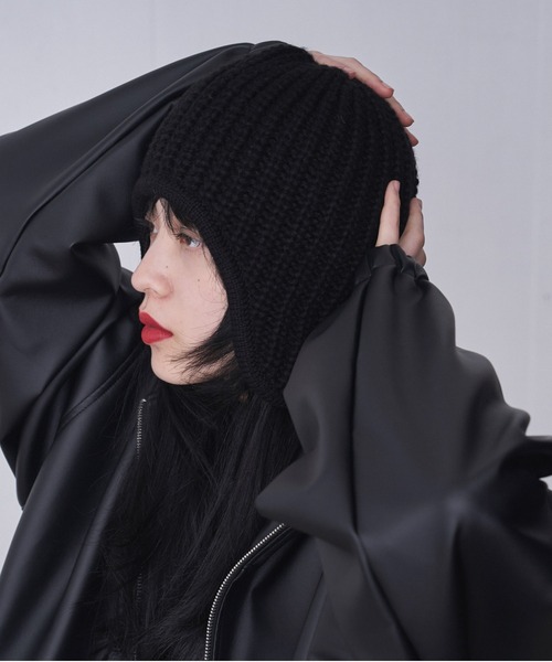 FEKETE（フェケテ）の「EARFLAPS KNIT CAP / フラップニットキャップ（ニットキャップ/ビーニー・メンズ・ベージュ/ブラウン/アイボリー/ブラック・FREE）」の8枚目の写真