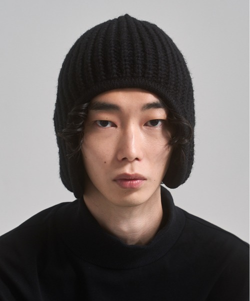 FEKETE（フェケテ）の「EARFLAPS KNIT CAP / フラップニットキャップ（ニットキャップ/ビーニー・メンズ・ベージュ/ブラウン/アイボリー/ブラック・FREE）」の9枚目の写真