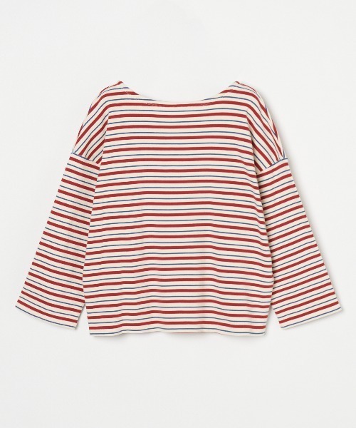 three dots(スリードッツ)の「ヘビーリブ ワイドスリーブ バックレースT(Tシャツ/カットソー・レディース・レッド系その他/ベージュ系その他/オフホワイト・SMALL/X-SMALL)」の3枚目の写真