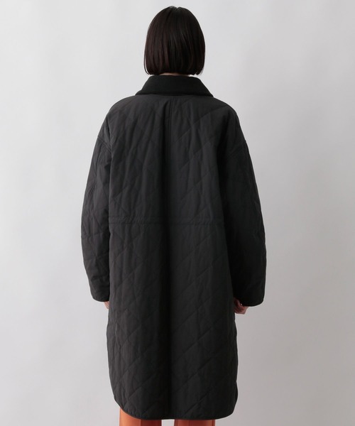LOWRYS FARM（ローリーズファーム）の「エリツキキルティングコート　123005（ミリタリージャケット・レディース・ブラック/ベージュ/カーキ・FREE）」の9枚目の写真