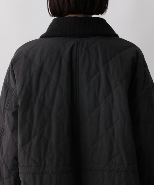 LOWRYS FARM（ローリーズファーム）の「エリツキキルティングコート　123005（ミリタリージャケット・レディース・ブラック/ベージュ/カーキ・FREE）」の12枚目の写真