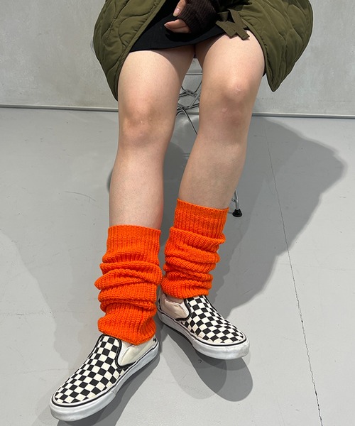 kutir(クティール)の「2wayカラーウォーマー(アームカバー・レディース・オレンジ/ブラック/オフホワイト・FREE)」の7枚目の写真