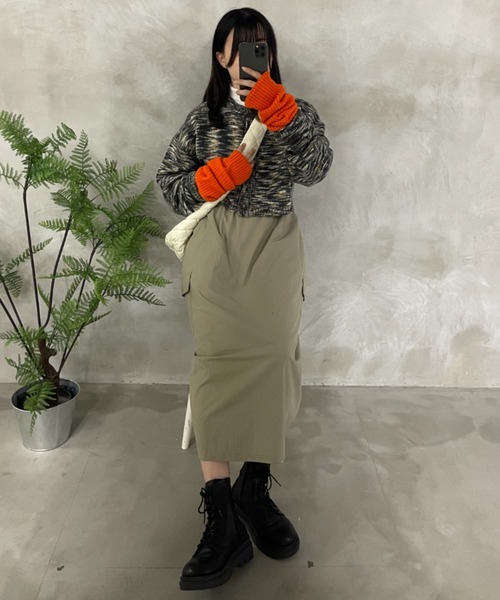 kutir(クティール)の「2wayカラーウォーマー(アームカバー・レディース・オレンジ/ブラック/オフホワイト・FREE)」の9枚目の写真