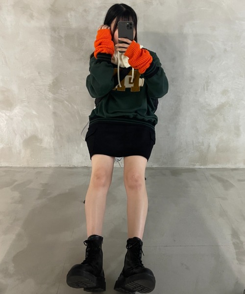 kutir(クティール)の「2wayカラーウォーマー(アームカバー・レディース・オレンジ/ブラック/オフホワイト・FREE)」の11枚目の写真