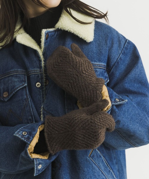 URBAN RESEARCH（アーバンリサーチ）の「カシミヤミトン（手袋・レディース・オレンジ/グリーン/ブラウン・FREE）」の2枚目の写真