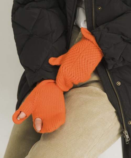 URBAN RESEARCH（アーバンリサーチ）の「カシミヤミトン（手袋・レディース・オレンジ/グリーン/ブラウン・FREE）」の5枚目の写真