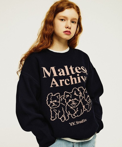 WaiKei（ワイケイ）の「【UNISEX】Wai Kei／グラフィックニットプルオーバー 2173539（ニット/セーター・レディース・クリーム/ネイビー・LARGE/MEDIUM）」の16枚目の写真