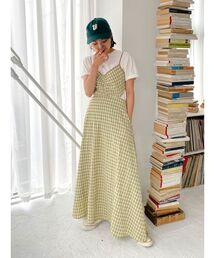 Ungrid | ギンガムチェックバックオープンキャミワンピース(ワンピース)