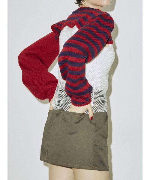 jouetie（ジュエティ）の「スーパーショートニット（ニット/セーター・レディース・オレンジ/レッド/ブラック/グリーン・MEDIUM）」の8枚目の写真