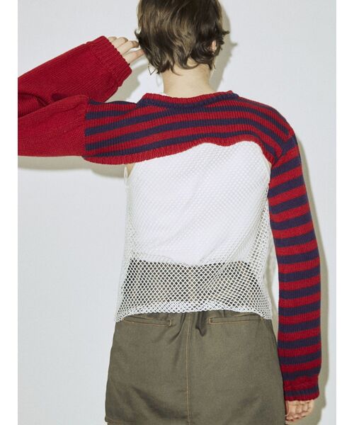 jouetie（ジュエティ）の「スーパーショートニット（ニット/セーター・レディース・オレンジ/レッド/ブラック/グリーン・MEDIUM）」の9枚目の写真