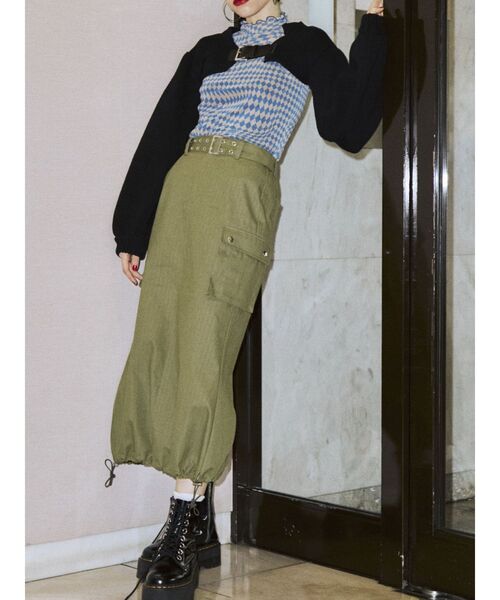 jouetie（ジュエティ）の「スーパーショートニット（ニット/セーター・レディース・オレンジ/レッド/ブラック/グリーン・MEDIUM）」の17枚目の写真