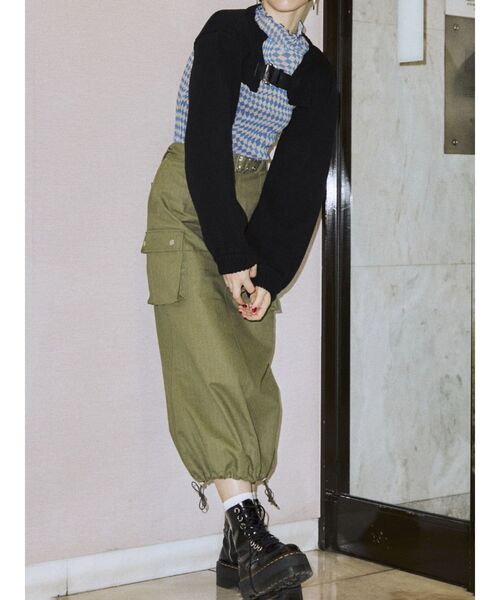 jouetie（ジュエティ）の「スーパーショートニット（ニット/セーター・レディース・オレンジ/レッド/ブラック/グリーン・MEDIUM）」の19枚目の写真