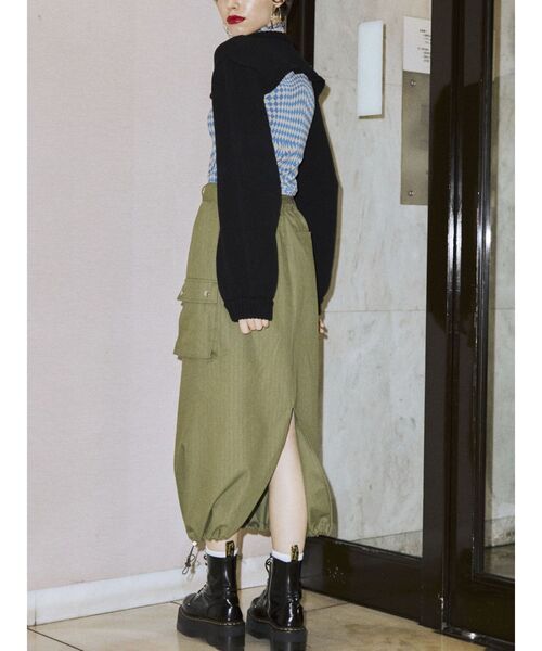 jouetie（ジュエティ）の「スーパーショートニット（ニット/セーター・レディース・オレンジ/レッド/ブラック/グリーン・MEDIUM）」の20枚目の写真