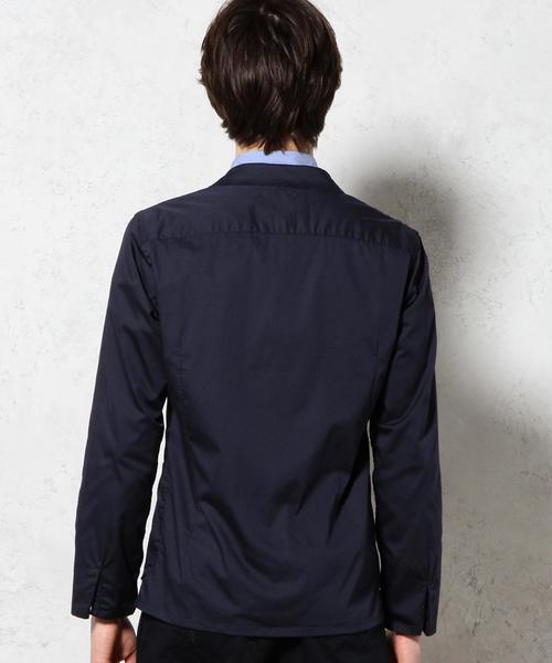 green label relaxing（グリーンレーベルリラクシング）の「□COOLMAX H/B シャツジャケット（テーラードジャケット・メンズ・オリーブ/ネイビー・MEDIUM/LARGE/SMALL/X-LARGE）」の8枚目の写真