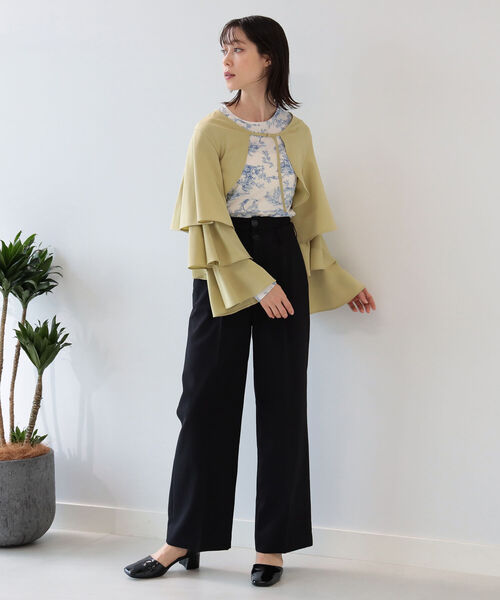 Ray BEAMS（レイビームス）の「Ray BEAMS / ティアード スリーブ 2Way ボレロ（シャツ/ブラウス・レディース・ブラック/ミント・ONE SIZE）」の9枚目の写真