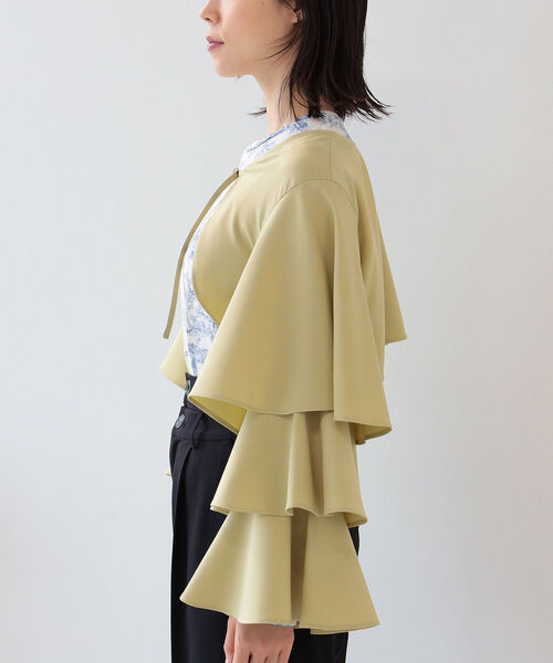 Ray BEAMS（レイビームス）の「Ray BEAMS / ティアード スリーブ 2Way ボレロ（シャツ/ブラウス・レディース・ブラック/ミント・ONE SIZE）」の16枚目の写真